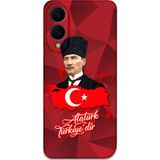 Gramaphone Galaxy S25 Edge Uyumlu Atatürk Desenli Telefon Kılıfı + Ekran Koruyucu - 5851