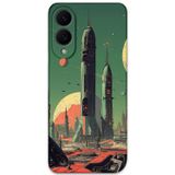 Gramaphone Galaxy S25 Edge Uyumlu Uzay Desenli Telefon Kılıfı + Ekran Koruyucu - 5870
