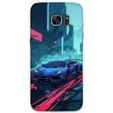 Gramaphone Galaxy S7 Edge Uyumlu Araba Desenli Telefon Kılıfı + Ekran Koruyucu - 5763