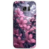 Gramaphone Galaxy S7 Edge Uyumlu Çiçek Desenli Telefon Kılıfı + Ekran Koruyucu - 5796