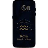 Gramaphone Galaxy S7 Edge Uyumlu Kova Burcu Desenli Telefon Kılıfı + Ekran Koruyucu - 5778