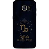 Gramaphone Galaxy S7 Edge Uyumlu Oğlak Burcu Desenli Telefon Kılıfı + Ekran Koruyucu - 5777
