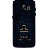 Gramaphone Galaxy S7 Edge Uyumlu Terazi Burcu Desenli Telefon Kılıfı + Ekran Koruyucu - 5774