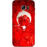 Gramaphone Galaxy S7 Edge Uyumlu Türk Bayrağı Desenli Telefon Kılıfı + Ekran Koruyucu - 5847