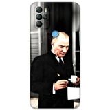 Gramaphone Gm 21 Pro Uyumlu Atatürk Desenli Telefon Kılıfı + Ekran Koruyucu - 5850