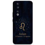 Gramaphone Huawei Honor 90 ile Uyumlu Aslan Burcu Desenli Telefon Kılıfı + Ekran Koruyucu - 5772