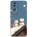 Gramaphone Huawei Honor 90 ile Uyumlu Kedi Desenli Telefon Kılıfı + Ekran Koruyucu - 5780