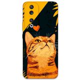 Gramaphone Huawei Honor 90 ile Uyumlu Kedi Desenli Telefon Kılıfı + Ekran Koruyucu - 5783