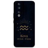 Gramaphone Huawei Honor 90 ile Uyumlu Kova Burcu Desenli Telefon Kılıfı + Ekran Koruyucu - 5778