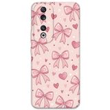 Gramaphone Huawei Honor 90 ile Uyumlu Kurdele Desenli Telefon Kılıfı + Ekran Koruyucu - 5802