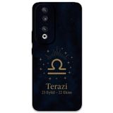 Gramaphone Huawei Honor 90 ile Uyumlu Terazi Burcu Desenli Telefon Kılıfı + Ekran Koruyucu - 5774