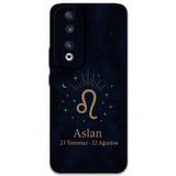 Gramaphone Huawei Honor 90 Uyumlu Aslan Burcu Desenli Telefon Kılıfı + Ekran Koruyucu - 5772