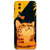 Gramaphone Huawei Honor 90 Uyumlu Kedi Desenli Telefon Kılıfı + Ekran Koruyucu - 5783