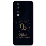 Gramaphone Huawei Honor 90 Uyumlu Oğlak Burcu Desenli Telefon Kılıfı + Ekran Koruyucu - 5777
