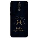 Gramaphone Huawei Mate 10 Lite ile Uyumlu Balık Burcu Desenli Telefon Kılıfı + Ekran Koruyucu - 5779