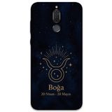 Gramaphone Huawei Mate 10 Lite ile Uyumlu Boğa Burcu Desenli Telefon Kılıfı + Ekran Koruyucu - 5769