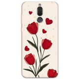 Gramaphone Huawei Mate 10 Lite ile Uyumlu Çiçek Desenli Telefon Kılıfı + Ekran Koruyucu - 5789