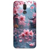 Gramaphone Huawei Mate 10 Lite ile Uyumlu Çiçek Desenli Telefon Kılıfı + Ekran Koruyucu - 5794