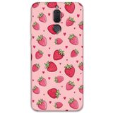 Gramaphone Huawei Mate 10 Lite ile Uyumlu Çilek Desenli Telefon Kılıfı + Ekran Koruyucu - 5804