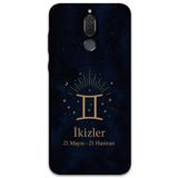 Gramaphone Huawei Mate 10 Lite ile Uyumlu İkizler Burcu Desenli Telefon Kılıfı + Ekran Koruyucu - 5770