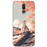 Gramaphone Huawei Mate 10 Lite ile Uyumlu Kedi Desenli Telefon Kılıfı + Ekran Koruyucu - 5784