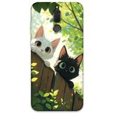 Gramaphone Huawei Mate 10 Lite ile Uyumlu Kedi Desenli Telefon Kılıfı + Ekran Koruyucu - 5785