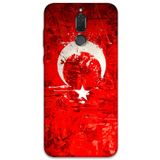 Gramaphone Huawei Mate 10 Lite ile Uyumlu Türk Bayrağı Desenli Telefon Kılıfı + Ekran Koruyucu - 5847