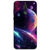 Gramaphone Huawei Mate 10 Lite ile Uyumlu Uzay Desenli Telefon Kılıfı + Ekran Koruyucu - 5862