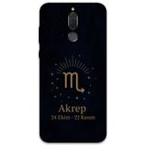 Gramaphone Huawei Mate 10 Lite Uyumlu Akrep Burcu Desenli Telefon Kılıfı + Ekran Koruyucu - 5775