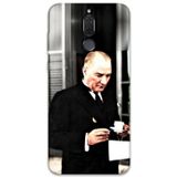 Gramaphone Huawei Mate 10 Lite Uyumlu Atatürk Desenli Telefon Kılıfı + Ekran Koruyucu - 5850