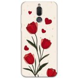 Gramaphone Huawei Mate 10 Lite Uyumlu Çiçek Desenli Telefon Kılıfı + Ekran Koruyucu - 5789