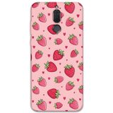 Gramaphone Huawei Mate 10 Lite Uyumlu Çilek Desenli Telefon Kılıfı + Ekran Koruyucu - 5804