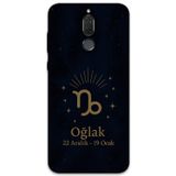 Gramaphone Huawei Mate 10 Lite Uyumlu Oğlak Burcu Desenli Telefon Kılıfı + Ekran Koruyucu - 5777