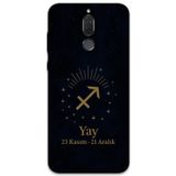 Gramaphone Huawei Mate 10 Lite Uyumlu Yay Burcu Desenli Telefon Kılıfı + Ekran Koruyucu - 5776