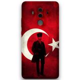 Gramaphone Huawei Mate 10 Pro Uyumlu Atatürk Desenli Telefon Kılıfı + Ekran Koruyucu - 5849