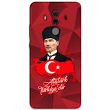 Gramaphone Huawei Mate 10 Pro Uyumlu Atatürk Desenli Telefon Kılıfı + Ekran Koruyucu - 5851
