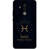 Gramaphone Huawei Mate 10 Pro Uyumlu Balık Burcu Desenli Telefon Kılıfı + Ekran Koruyucu - 5779