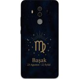 Gramaphone Huawei Mate 10 Pro Uyumlu Başak Burcu Desenli Telefon Kılıfı + Ekran Koruyucu - 5773