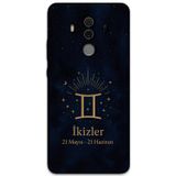 Gramaphone Huawei Mate 10 Pro Uyumlu İkizler Burcu Desenli Telefon Kılıfı + Ekran Koruyucu - 5770