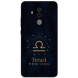 Gramaphone Huawei Mate 10 Pro Uyumlu Terazi Burcu Desenli Telefon Kılıfı + Ekran Koruyucu - 5774