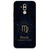 Gramaphone Huawei Mate 20 Lite ile Uyumlu Başak Burcu Desenli Telefon Kılıfı + Ekran Koruyucu - 5773