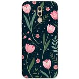 Gramaphone Huawei Mate 20 Lite ile Uyumlu Çiçek Desenli Telefon Kılıfı + Ekran Koruyucu - 5788