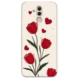 Gramaphone Huawei Mate 20 Lite ile Uyumlu Çiçek Desenli Telefon Kılıfı + Ekran Koruyucu - 5789