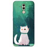 Gramaphone Huawei Mate 20 Lite ile Uyumlu Kedi Desenli Telefon Kılıfı + Ekran Koruyucu - 5781