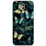 Gramaphone Huawei Mate 20 Lite ile Uyumlu Kelebek Desenli Telefon Kılıfı + Ekran Koruyucu - 5791