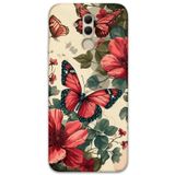 Gramaphone Huawei Mate 20 Lite ile Uyumlu Kelebek Desenli Telefon Kılıfı + Ekran Koruyucu - 5795