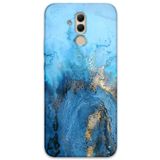 Gramaphone Huawei Mate 20 Lite ile Uyumlu Mermer Desenli Telefon Kılıfı + Ekran Koruyucu - 5812