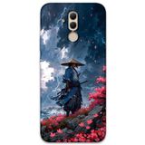 Gramaphone Huawei Mate 20 Lite ile Uyumlu Samuray Desenli Telefon Kılıfı + Ekran Koruyucu - 5825