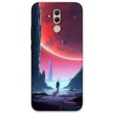 Gramaphone Huawei Mate 20 Lite ile Uyumlu Uzay Desenli Telefon Kılıfı + Ekran Koruyucu - 5860