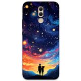 Gramaphone Huawei Mate 20 Lite ile Uyumlu Uzay Desenli Telefon Kılıfı + Ekran Koruyucu - 5863
